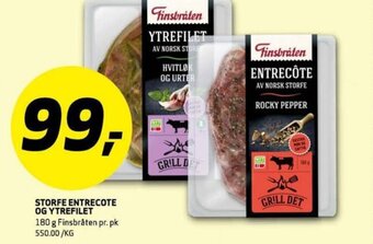 Bunnpris STORFE ENTRECOTE OG YTREFILET tilbud