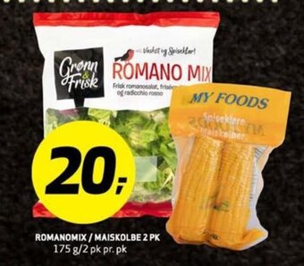 Bunnpris ROMANOMIX/MAISKOLBE 2 PK tilbud