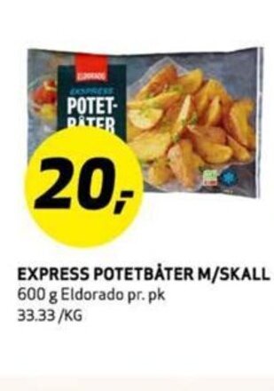 Bunnpris EXPRESS POTETBÅTER M/SKALL tilbud
