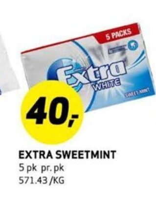 Bunnpris EXTRA SWEETMINT tilbud