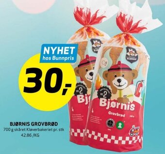 Bunnpris BJØRNIS GROVBRØD tilbud