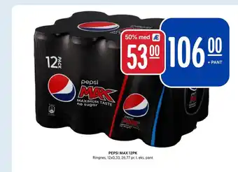 Rema 1000 PEPSI MAX 12PK tilbud