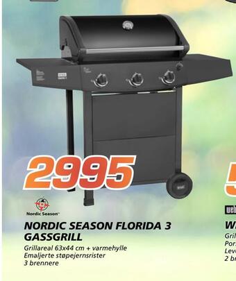 Coop Byggmix Nordic season florida 3 gassgrill tilbud