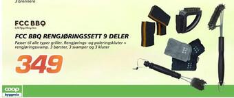 Coop Byggmix Fcc bbq rengjøringssett 9 deler tilbud