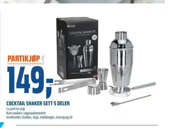 Coop Obs Cocktail shaker sett 5 deler tilbud