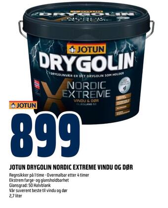 Obs Bygg Jotun drygolin nordic extreme vindu og dør tilbud
