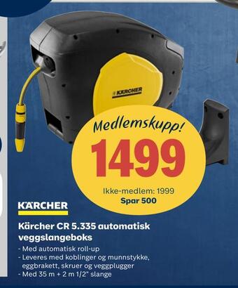 Obs Bygg Kärcher cr 5.335 automatisk veggslangeboks tilbud