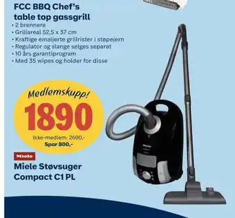 Coop Obs Miele støvsuger compact c1 pl tilbud