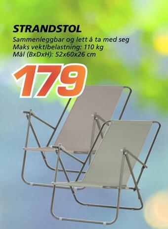 Coop Byggmix Strandstol tilbud