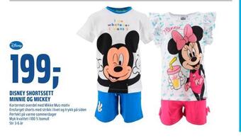 Coop Obs Disney shortssett minnie og mickey tilbud