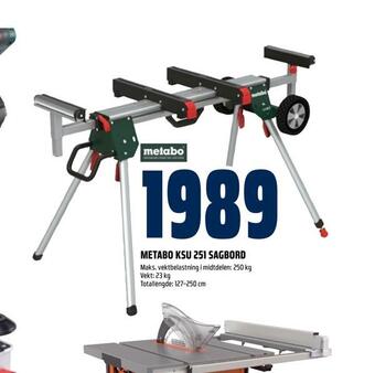 Obs Bygg Metabo ksu 251 sagbord tilbud