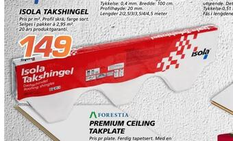 Coop Byggmix Isola takshingel tilbud