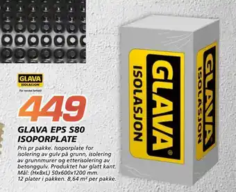 Coop Byggmix Glava eps s80 isopor plate tilbud