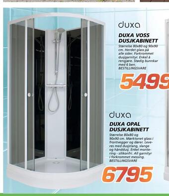 Coop Byggmix Duxa opal dusjkabinett tilbud