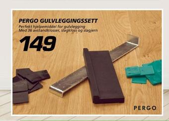 Coop Byggmix Pergo gulvleggingssett tilbud