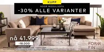 Skeidar Noor soft modulsofa i milan mulvarp tilbud