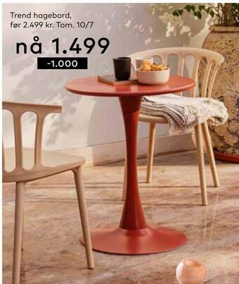 Skeidar Trend hagebord tilbud