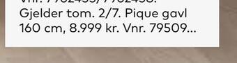 Skeidar Pique gavl tilbud