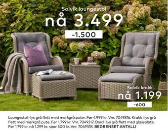 Skeidar Loungestol tilbud