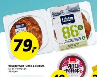 Bunnpris Lofoten fiskeburger tilbud