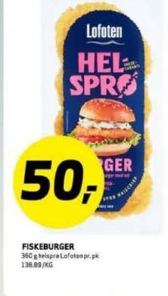 Bunnpris Lofoten fiskeburger tilbud
