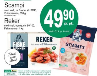 Joker Fiskemannen scampi tilbud