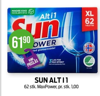 Kiwi Sun maskinoppvask - tabs tilbud