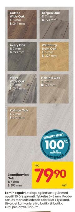 Rusta Ukjent laminatgulv tilbud