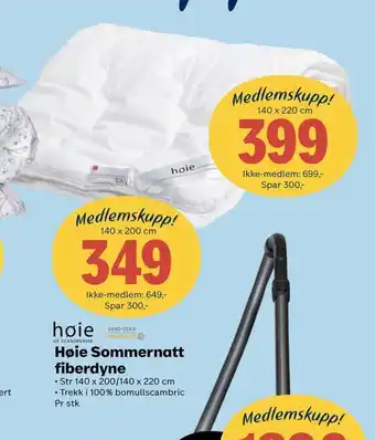 Coop Extra Høie sommernatt fiberdyne tilbud
