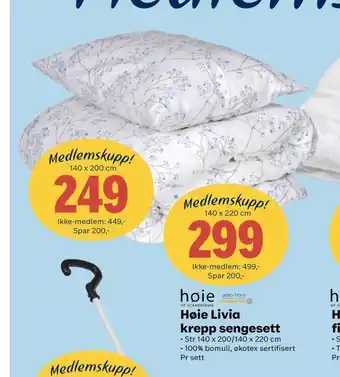 Coop Extra Høie livia krepp sengesett tilbud