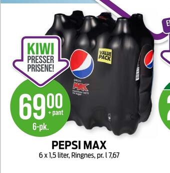 Kiwi Pepsi max tilbud