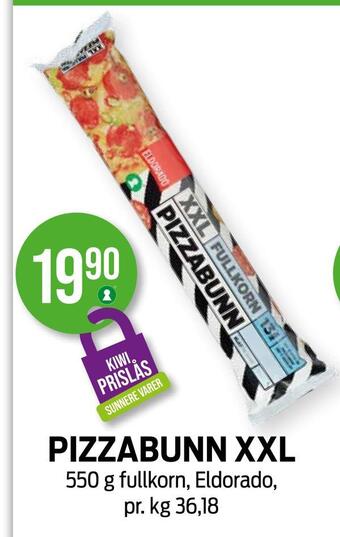 Kiwi Pizzabunn xxl tilbud