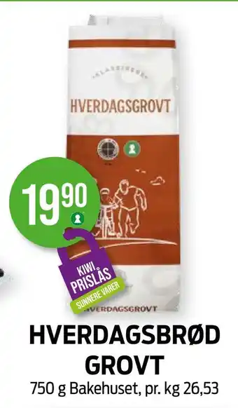 Kiwi Hverdagsbrød grovt tilbud