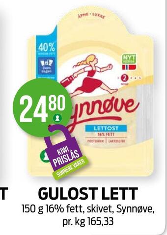 Kiwi Gulost lett tilbud