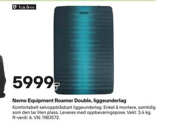 XXL Sport Nemo equipment roamer double, liggeunderlag tilbud