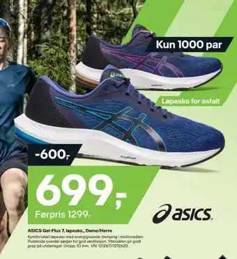 XXL Sport Asics gel-flux 7, løpesko,, dame/herre tilbud