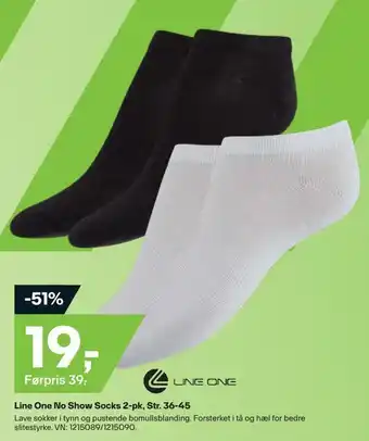 XXL Sport Line one no show socks , str. 36-45 tilbud