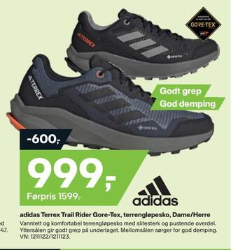 XXL Sport Adidas terrex trail rider gore-tex, terrengløpesko, dame/herre tilbud