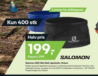 XXL Sport Salomon adv skin belt, løpebelte, unisex tilbud