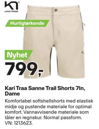 XXL Sport Kari traa sanne trail shorts 7in, dame tilbud