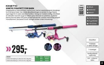 Sport Outlet Kinetic fiskesett for barn tilbud