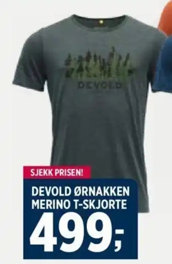 Sport 1 DEVOLD ØRNAKKEN MERINO T-SKJORTE tilbud
