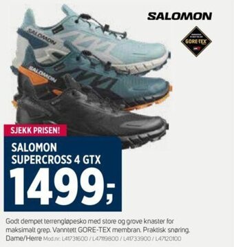 Sport 1 SALOMON SUPERCROSS 4 GTX tilbud