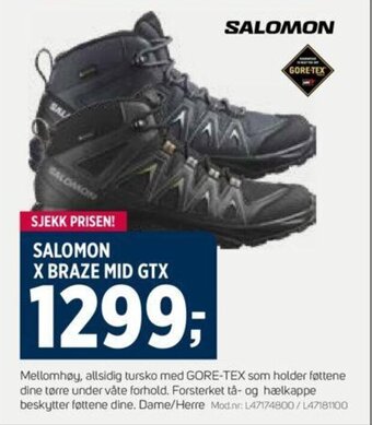 Sport 1 SALOMON X BRAZE MID GTX tilbud