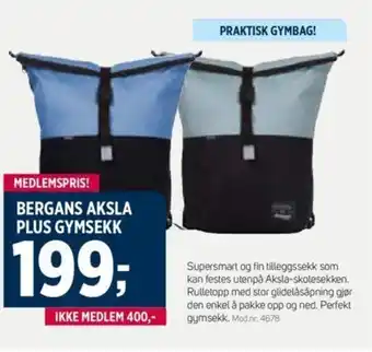 Sport 1 BERGANS AKSLA PLUS GYMSEKK tilbud