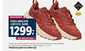 Sport 1 HOKA ANACAPA LOW GTX, DAME tilbud