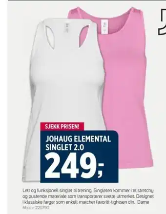 Sport 1 JOHAUG ELEMENTAL SINGLET 2.0 tilbud