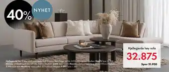 Fagmøbler Hjellegjerde høy sofa tilbud