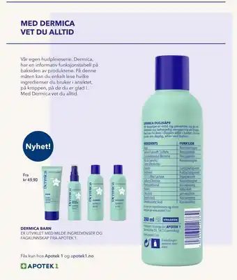 Apotek 1 Dermica barn tilbud