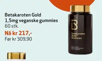 Apotek 1 Betakaroten gold 1,5mg veganske gummies tilbud
